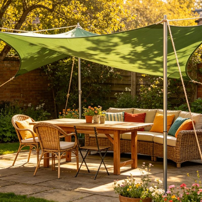 HDPE UV-skydd Shade Segel för Camping Solskydd Hotell Trädgårdar Uteplatser Simbassänger