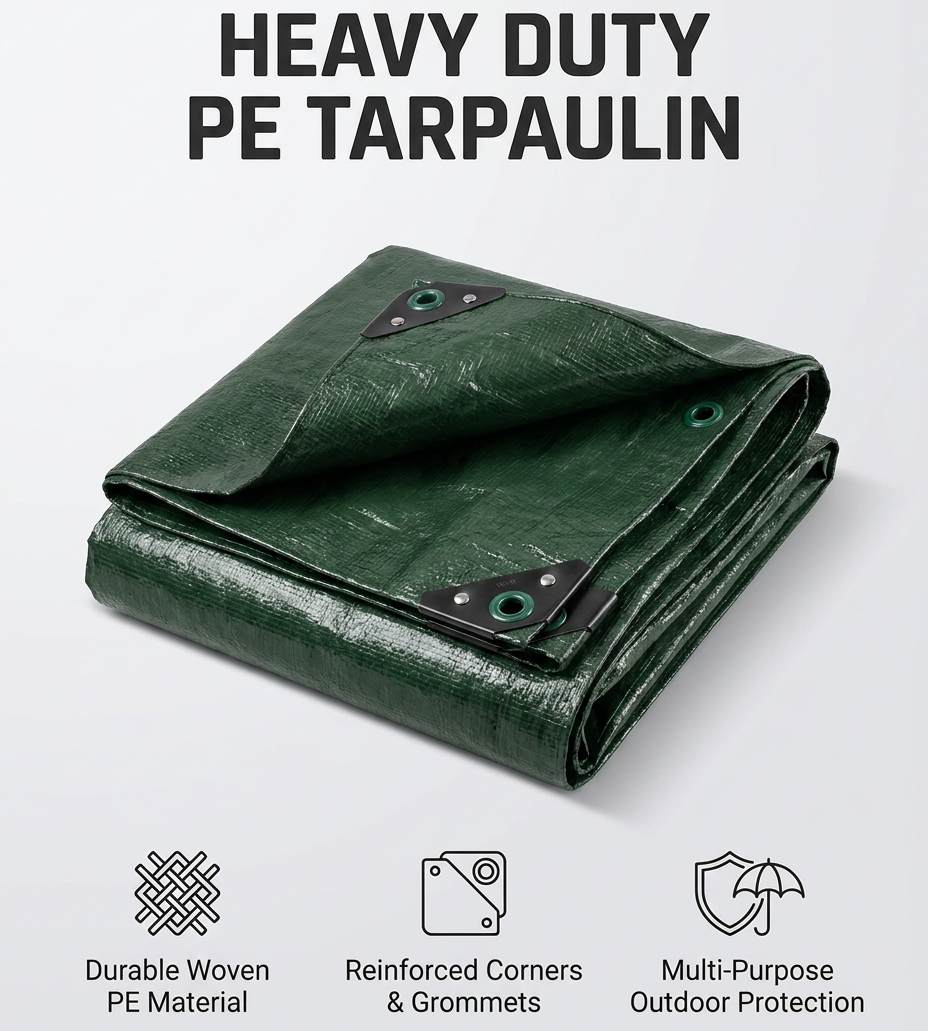 Heavy Duty Multi Purpose Vattentät Vindtät UV-beständig PE presenning